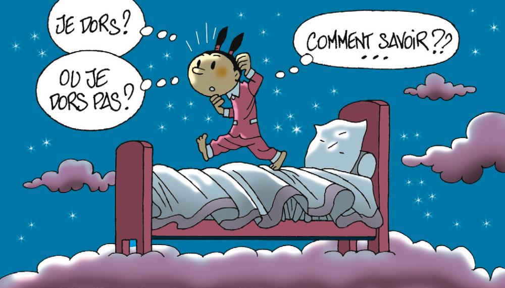 Illustration d'une fillette qui rêve