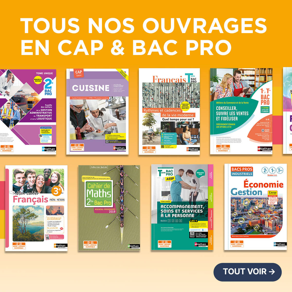 Tous nos ouvrages en CAP et BAC PRO