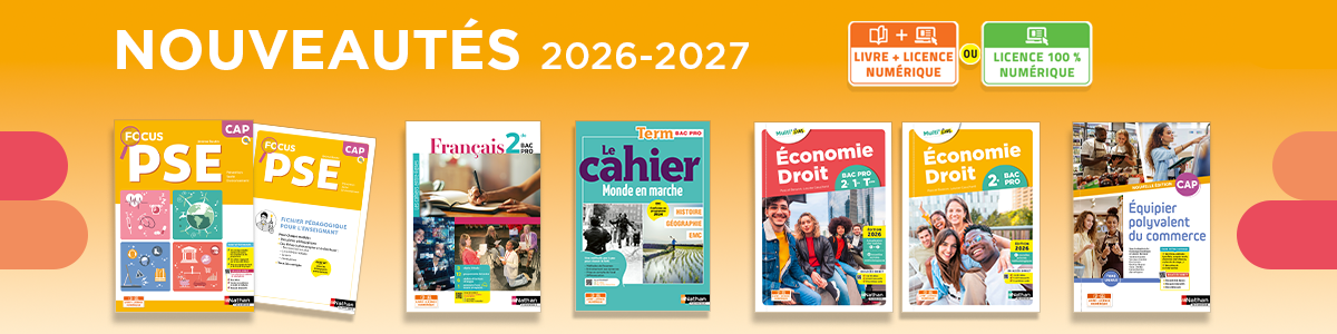 Illustration des nouveautés 2026-2027 Lycées Professionels et CFA Nathan Technique
