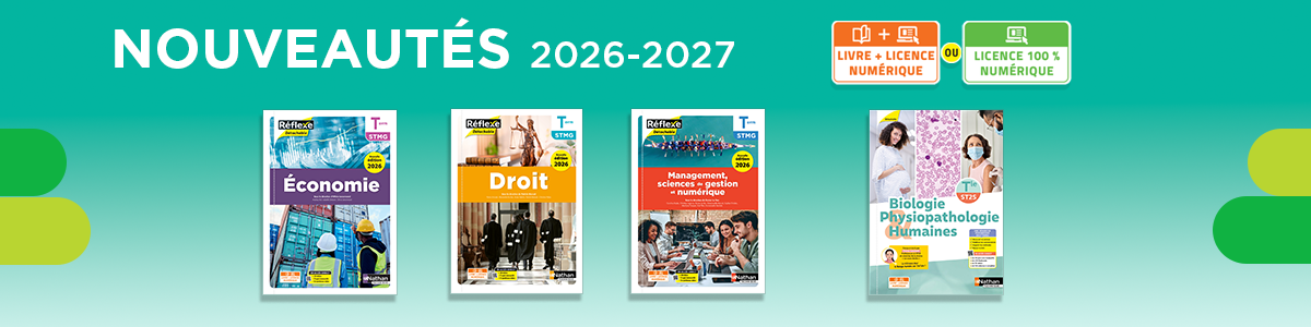 Illustration des nouveautés 2026-2027 Lycées Technologiques Nathan Technique