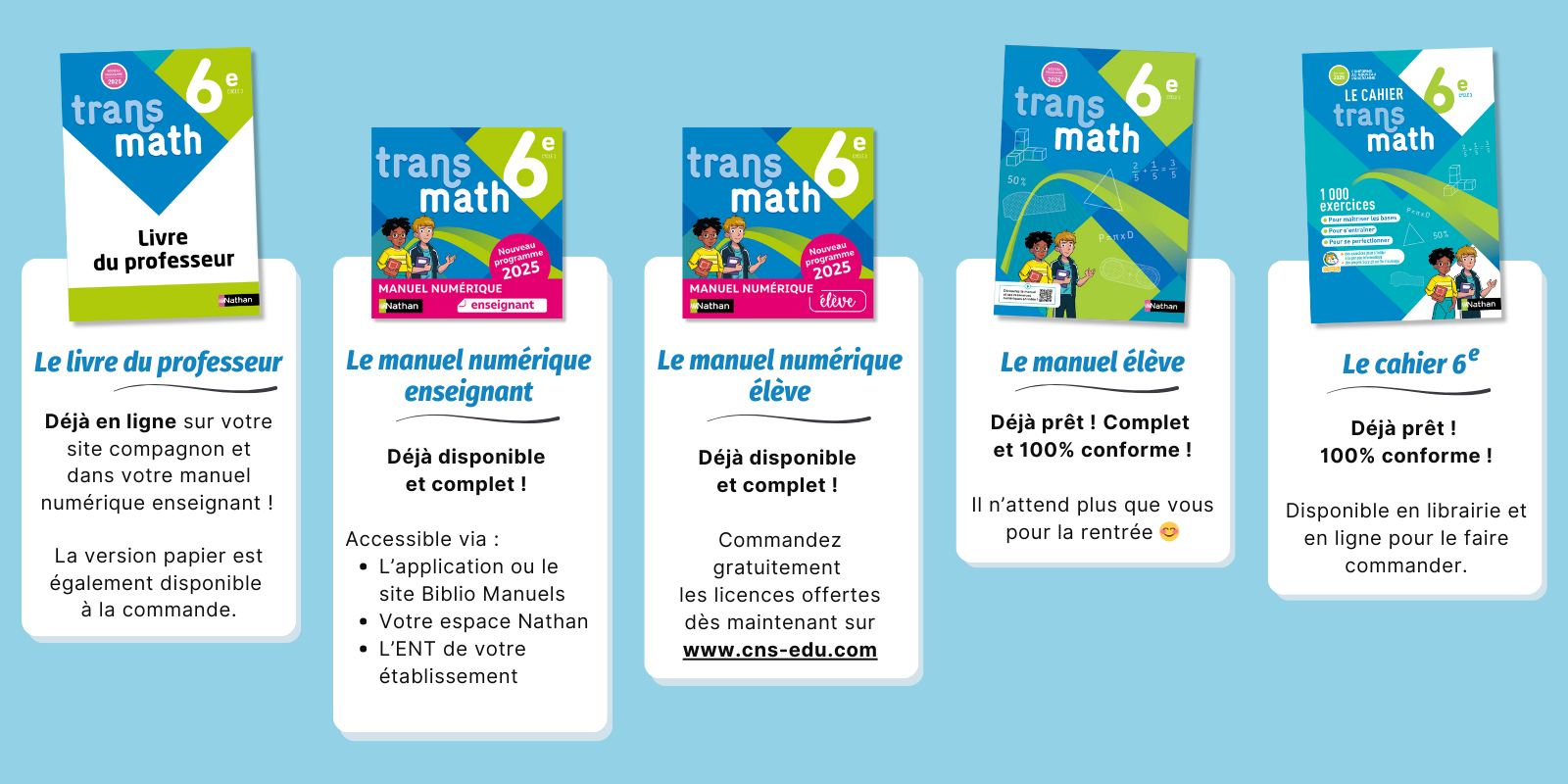 Offre complète Transmath 6e 2025 ! 