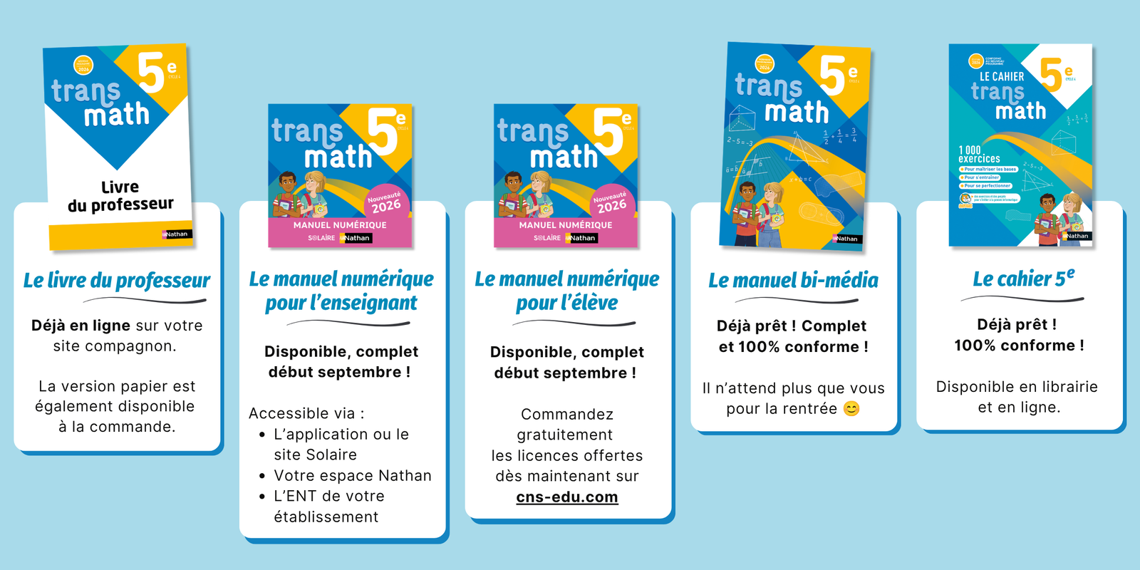 Offre Transmath 5e