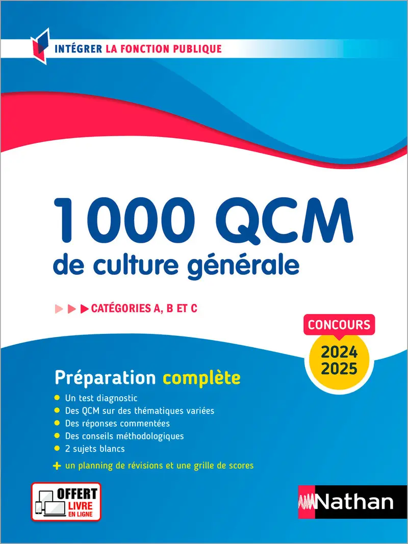 1 000 QCM de culture générale 2024/2025 -  - 9782095031633