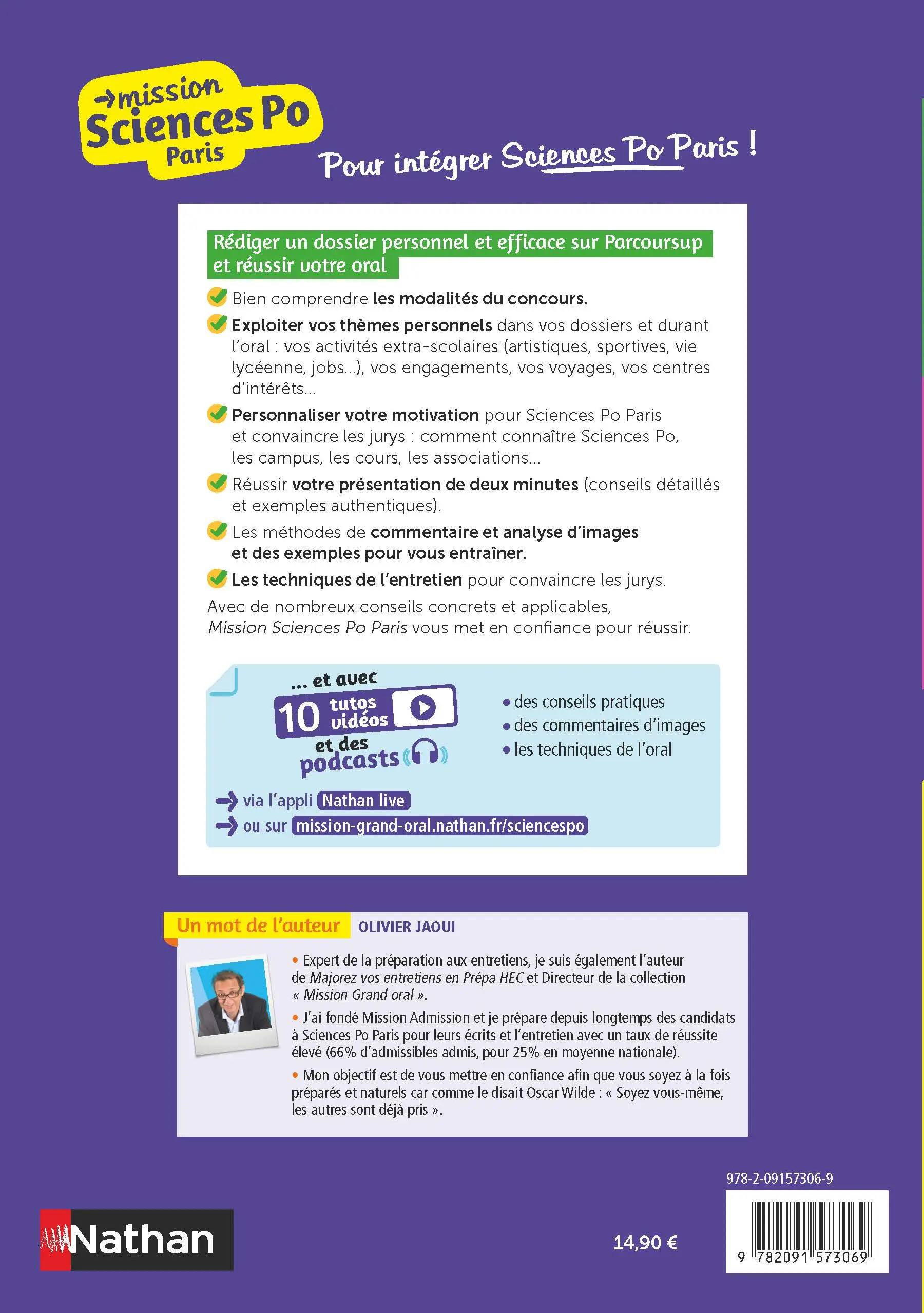 Mission Sciences Po Paris - Terminale - Dossier Parcoursup + Oral d'admission  -  - 9782095003166 - 4e de couverture