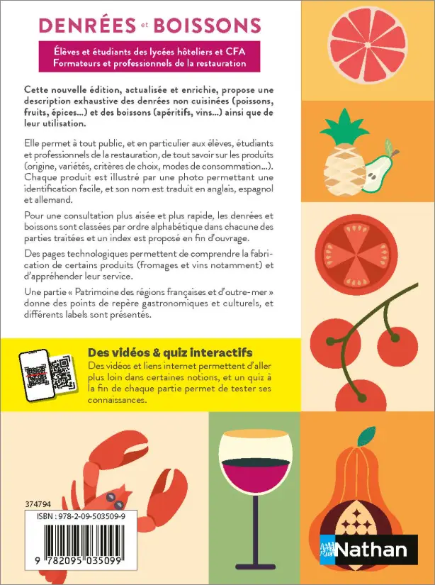 Denrées et boissons - Livre de l'élève - 9782095035099 - 4e de couverture