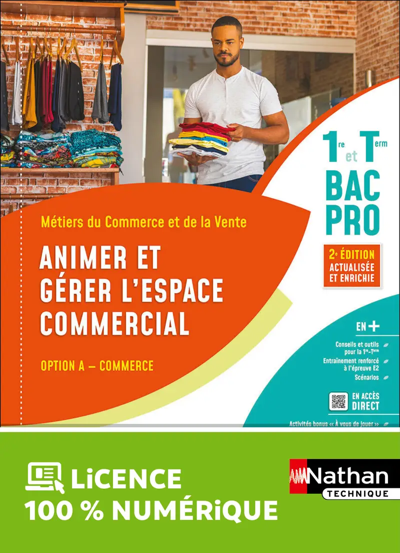 Animer et gérer l'espace commercial - Opt A - 1re/Term Bac Pro Métiers du Commerce et de la Vente - Ed. 2023 - Licence numérique - 9782095073350