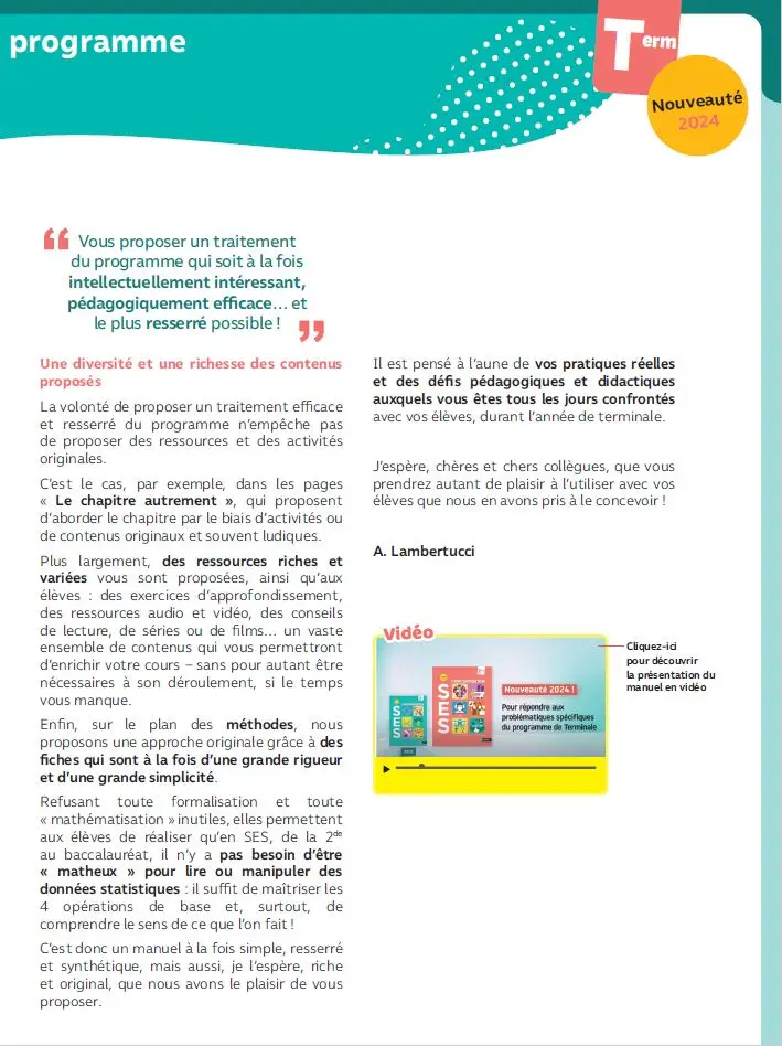 Image zoomé : S.E.S Terminale - Livre de l'élève - 9782095033415