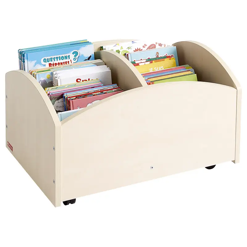 Bac à livres 2 cases bas - Teinte bouleau - Équipement - 3133093721587 - 