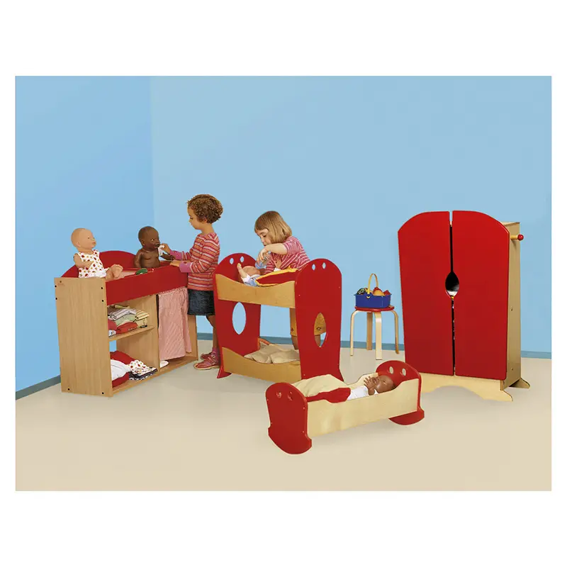 Berceau de poupée Rouge - Équipement - 3133093710888 - CATALOGUE