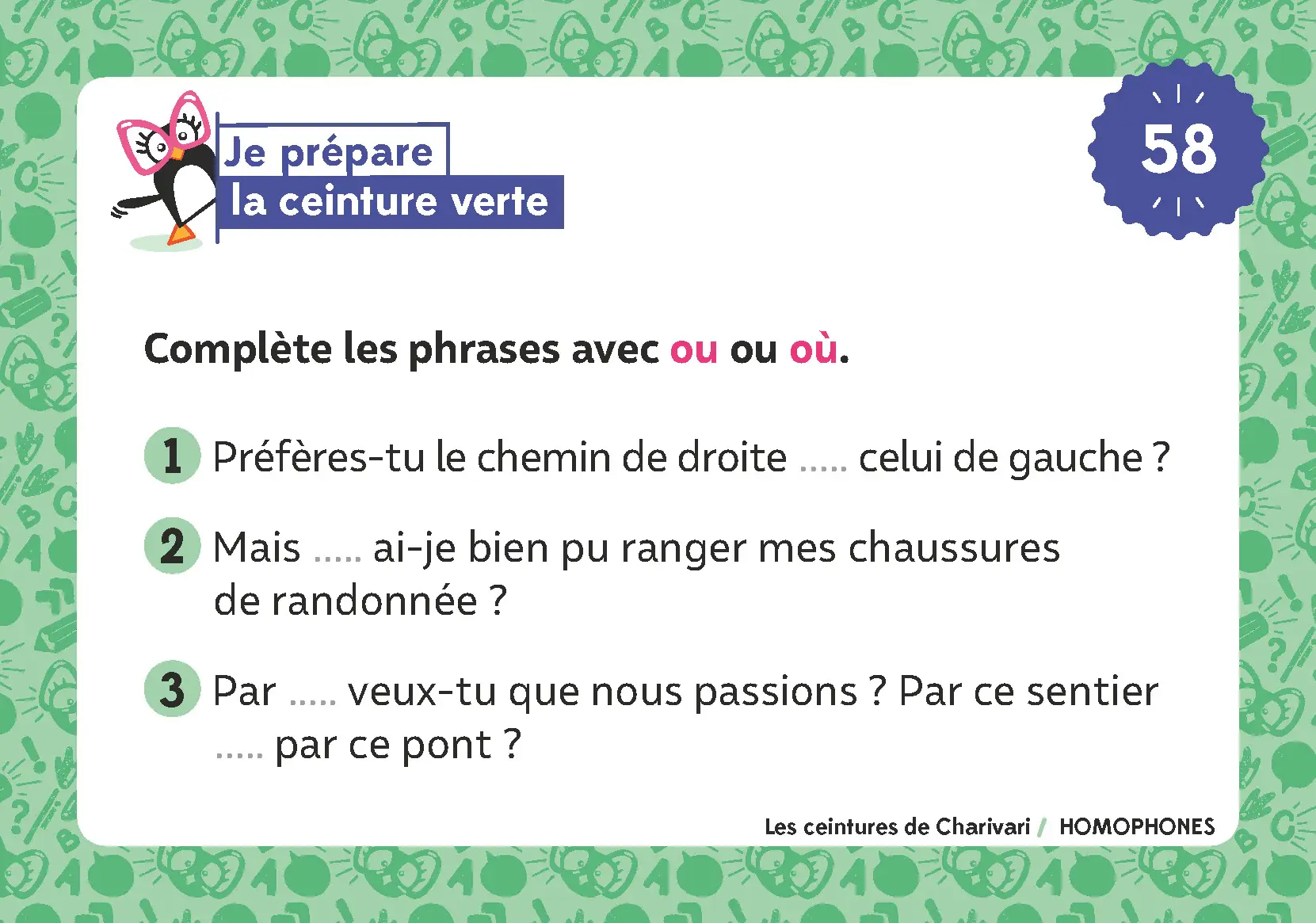 Les ceintures de Charivari CM - Homophones - Matériel collectif - 3133099089254 - CarteRecto