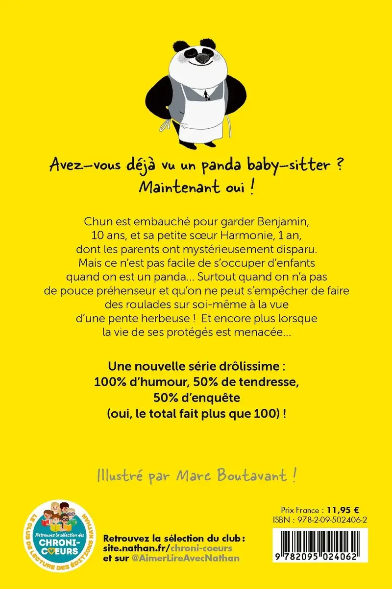 Chun le panda - 33 rue des Tilleuls - Roman grand format - Dès 9 ans - Roman - 9782095024062 - Couverture verso