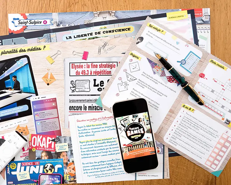 Pochette Escape Games EMC EMI - Fichier ressources - 9782095020972 - contenu pochette