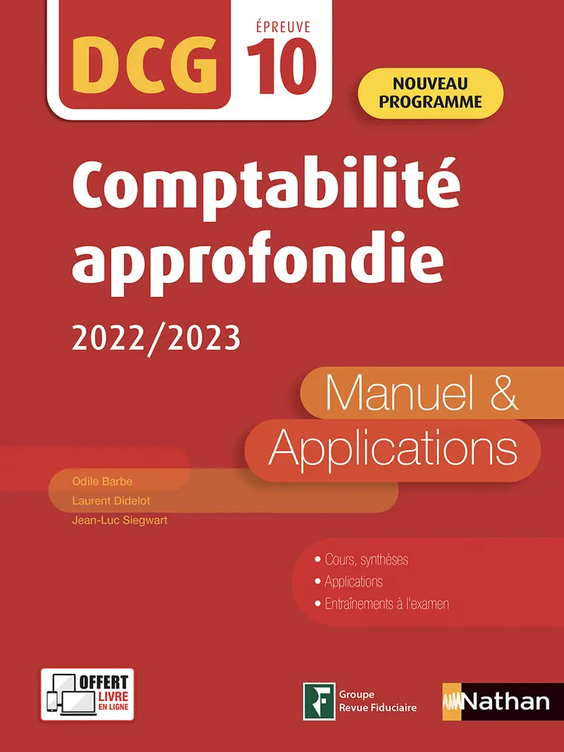 DCG 10 - Comptabilité approfondie 2022-2023 - Livre de l'élève - 9782095014643