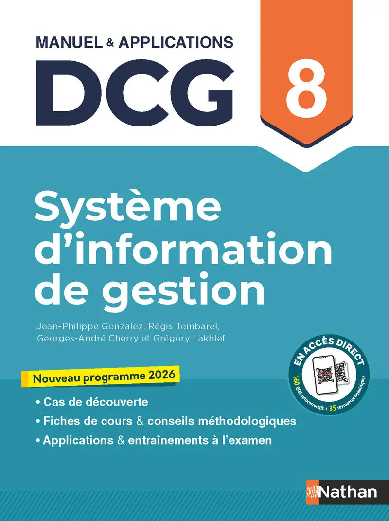 DCG 8 - Système d'information de gestion - Manuel et applications - Nouveau programme 2026 - EPUB - Livre - 9782095079956