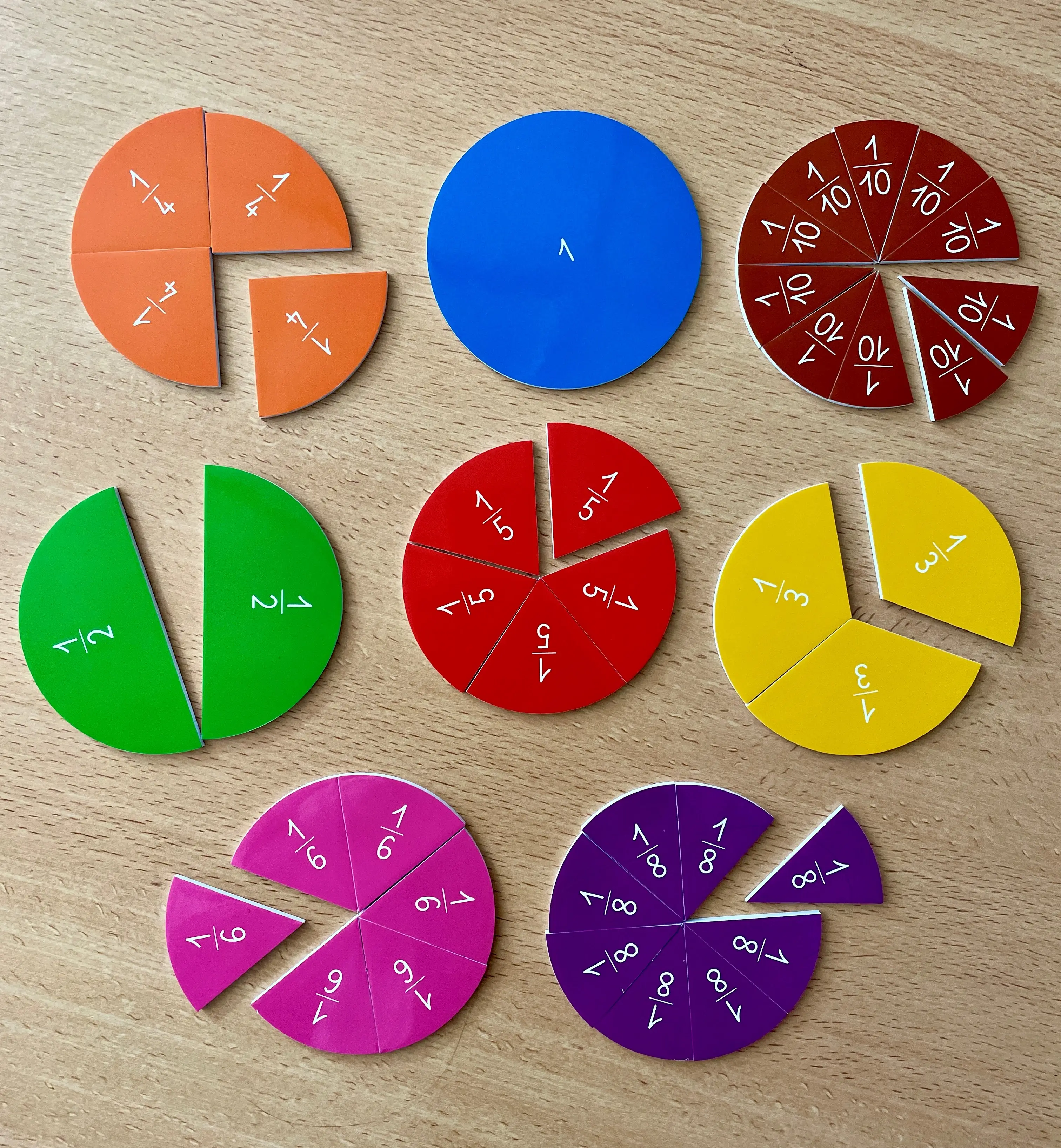 Matériel de manipulation - Disques fractions - Matériel collectif - 3133099142485 - disques