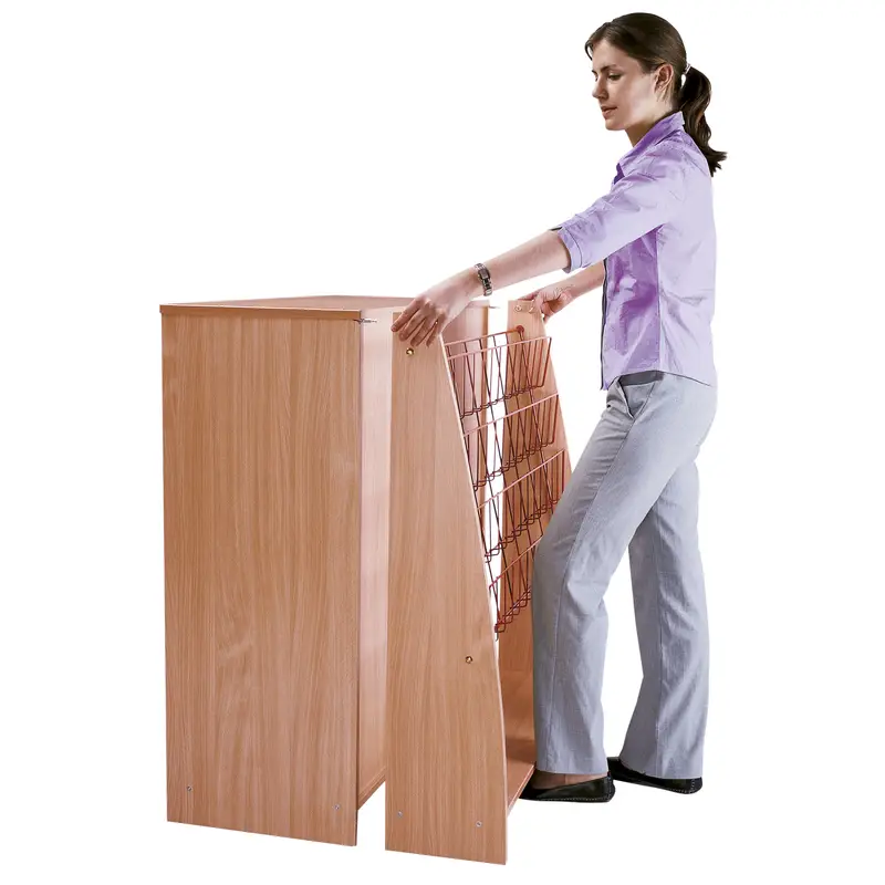 Dos haut bibliothèque - Teinte hêtre - Équipement - 3133093724458 - 