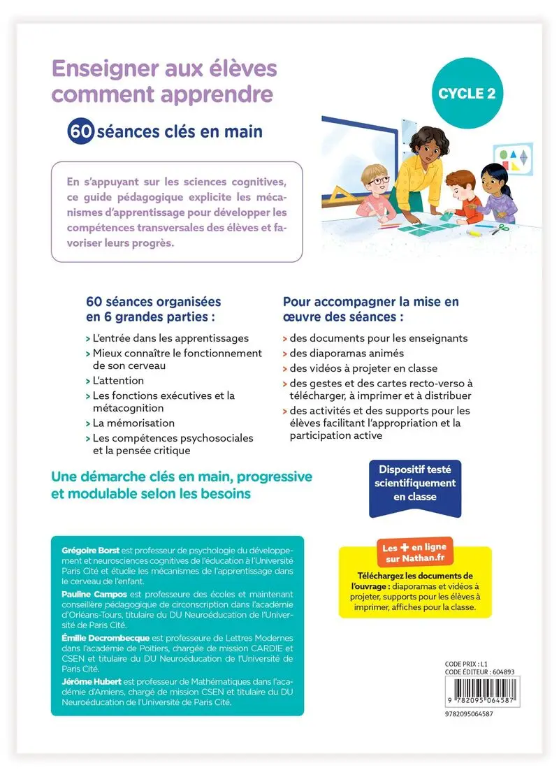 Du labo à la classe - Enseigner aux élèves comment apprendre - Cycle 2 - Livre de pédagogie - 9782095064587 - Couverture verso