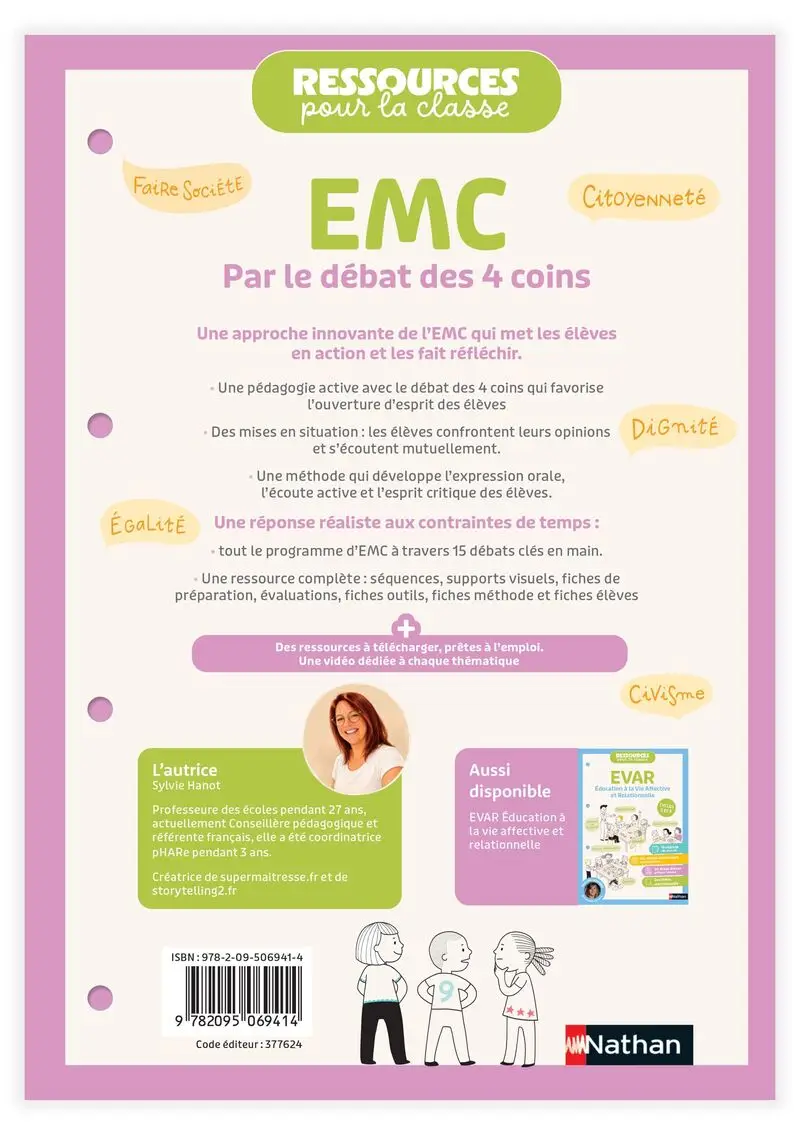 EMC par les débats de 4 coins (CM1) - Livre de pédagogie - 9782095069414 - Couverture verso