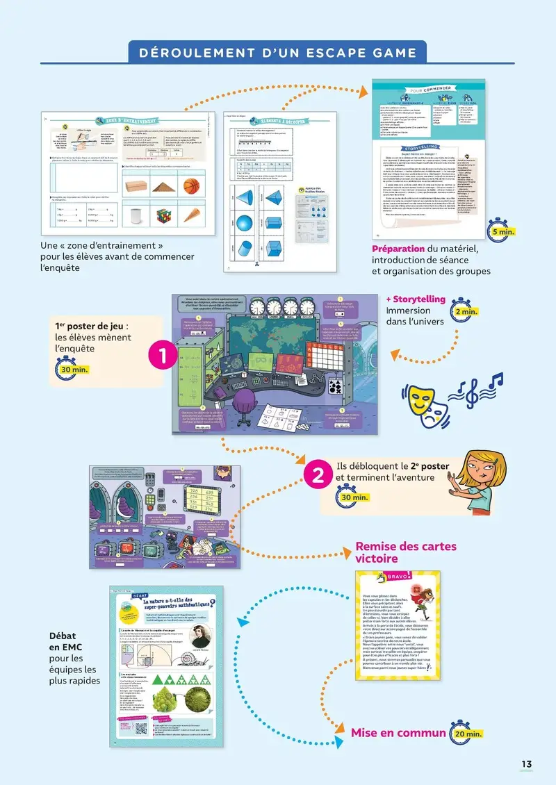 Escape Games Maths - CE2 - Fichier ressources - 9782091252032 - Escape Games Maths CE