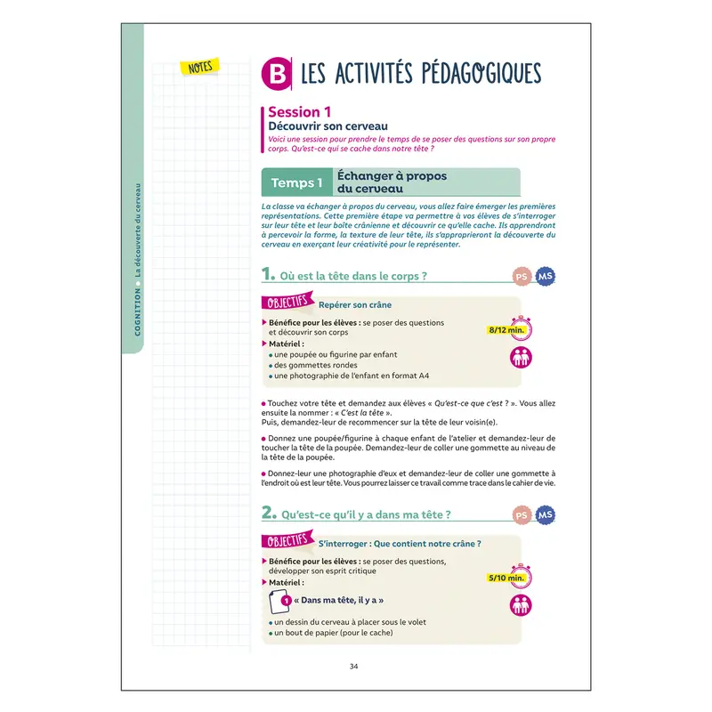 Être bien pour apprendre - Les sciences cognitives en pratique à la maternelle - Matériel collectif - 9782091242958 - 