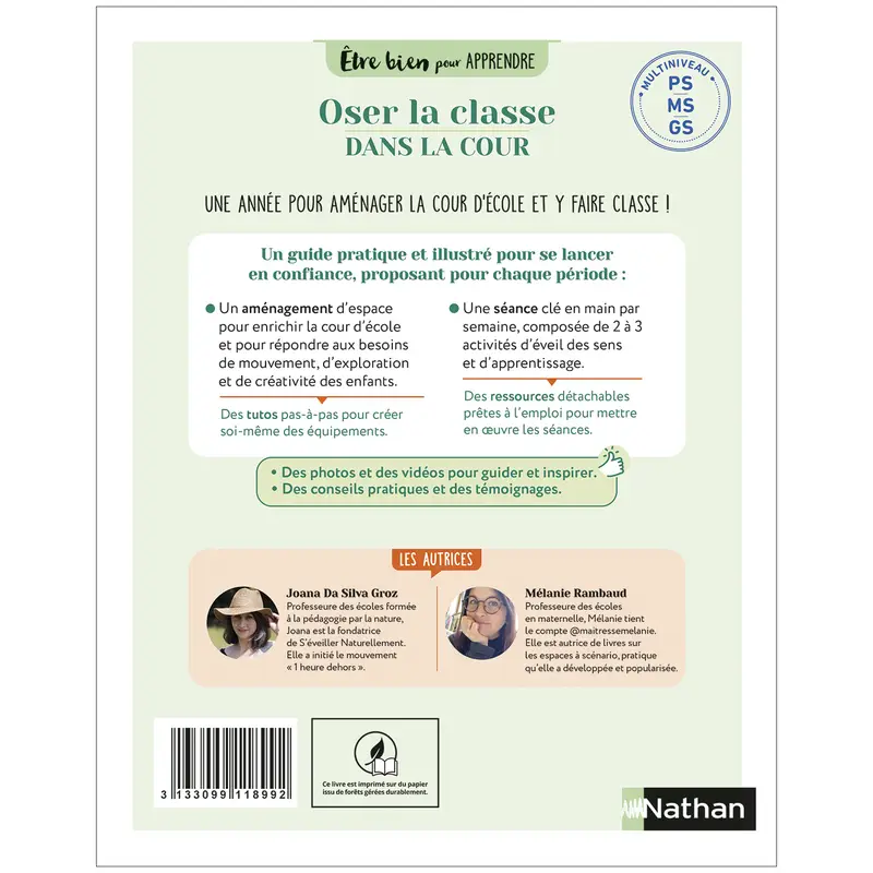 Être bien pour apprendre - Oser la classe dans la cour - Guide pédagogique - 9782095030360 - 