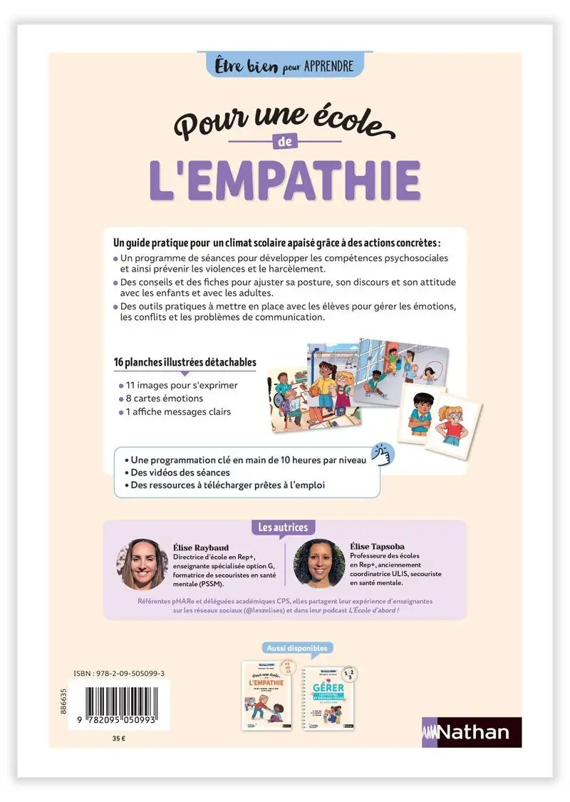 Être bien pour apprendre - Pour une école de l'empathie - cycles 2 et 3 - Livre de pédagogie - 9782095050993 - Couverture verso