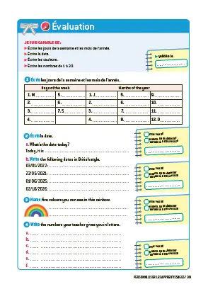 Personnaliser les apprentissages en anglais - Découvrir et mettre en pratique les plans de travail et ceintures de compétences - Guide pédagogique - 9782095048891 - Evaluation