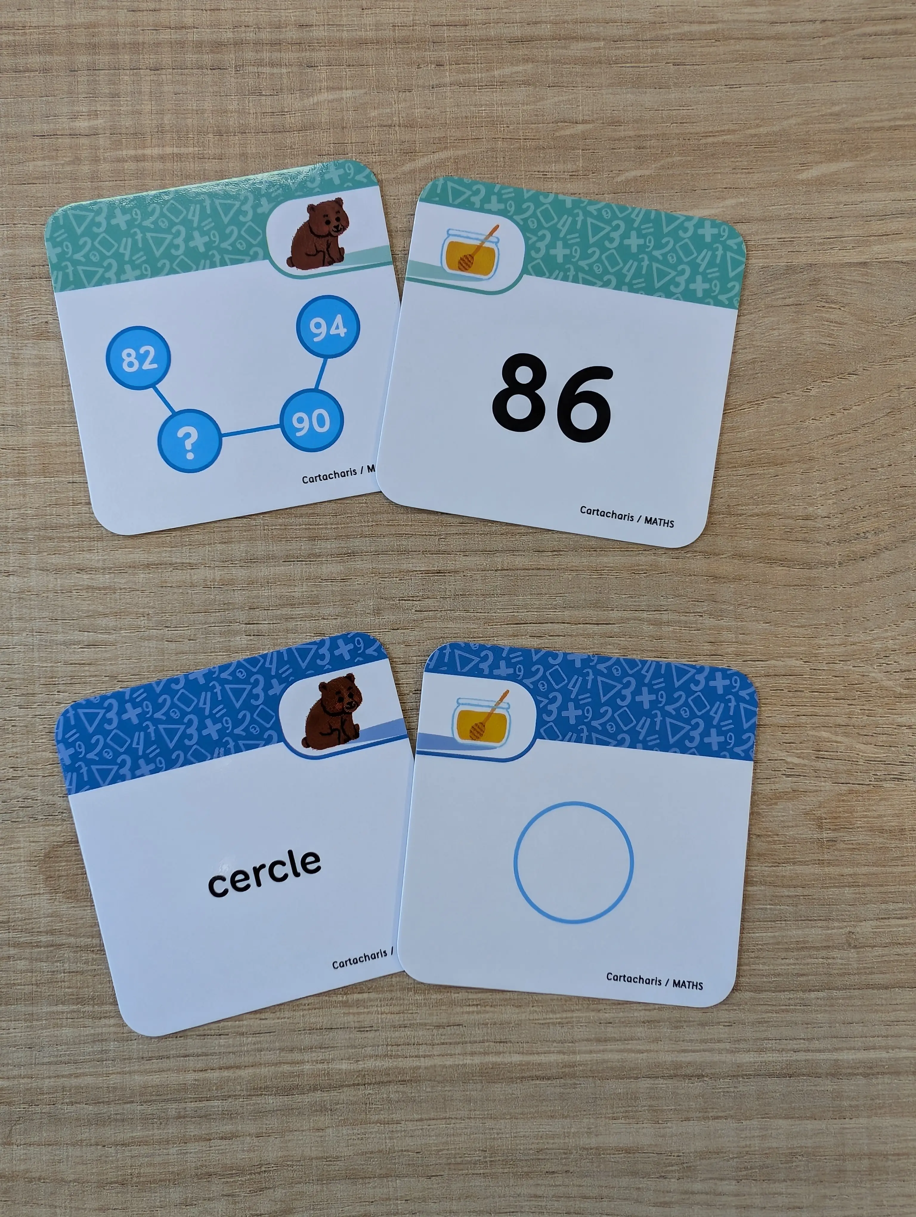 Les cartacharis CE1 - Maths - Matériel collectif - 3133099136156 - exemple cartes