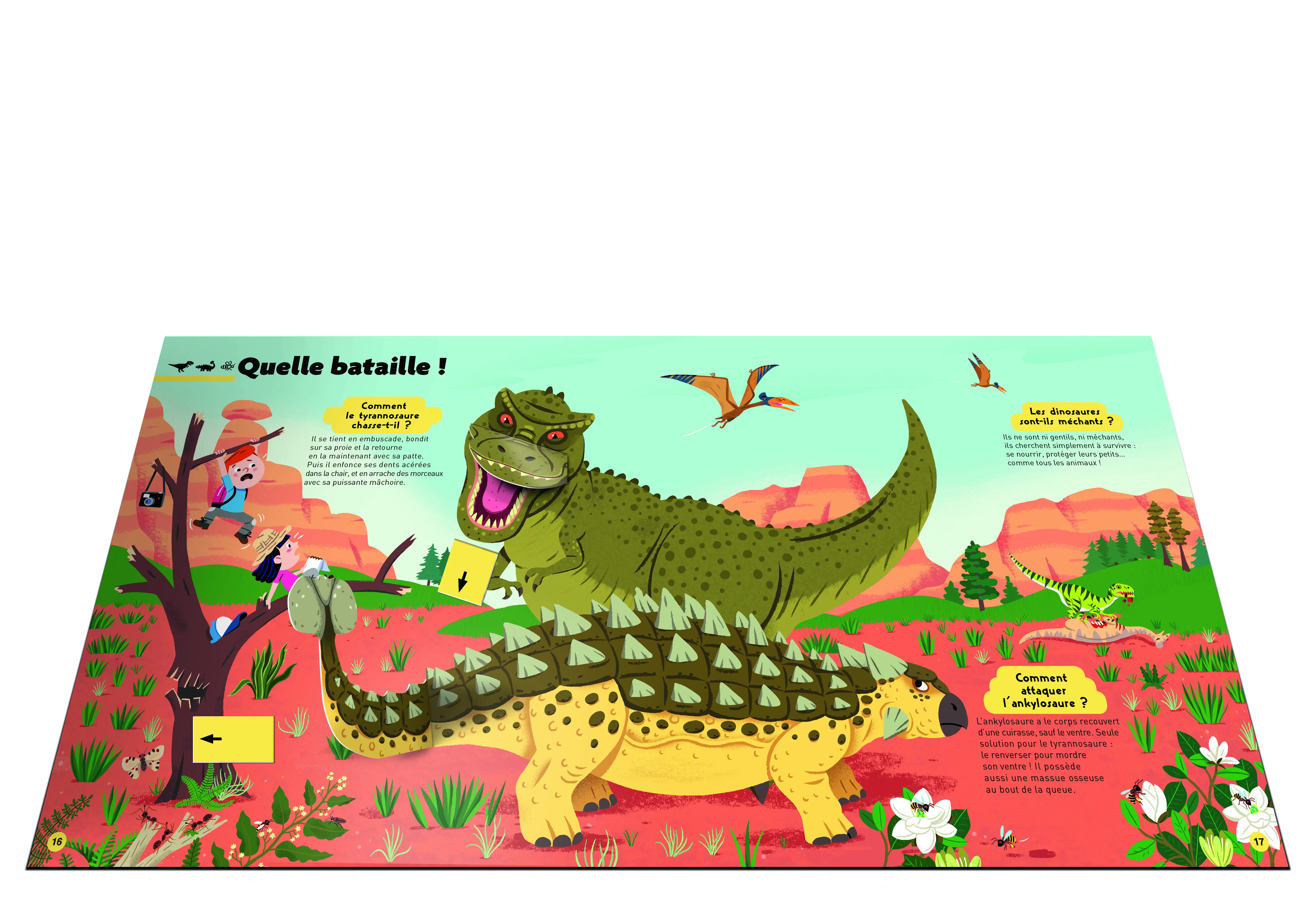 Tout sur les dinosaures - Le grand Kididoc animé - Livre pop-up - dès 5 ans - Livre documentaire - 9782092579367 - Extrait