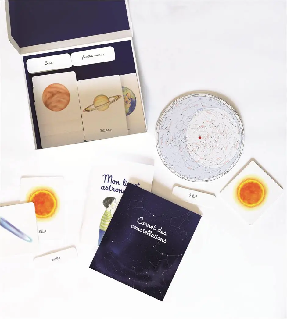 Mon coffret Montessori astronomie - Dès 5 ans - Coffret - 9782092788448 - extrait