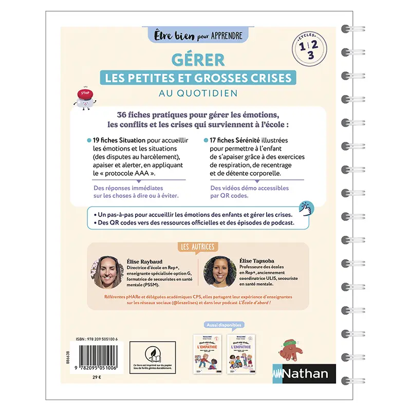 Gérer les petites et grosses crises au quotidien - Livre de pédagogie - 9782095051006 - Couverture verso