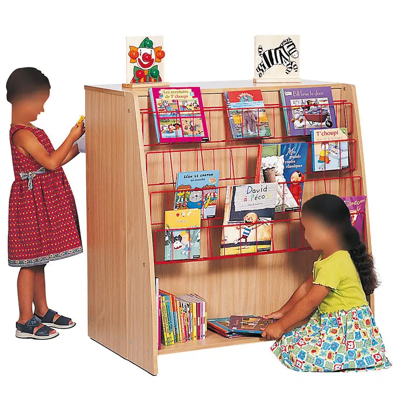 Grande bibliothèque biface - Teinte hêtre - Équipement - 3133093723994 - 