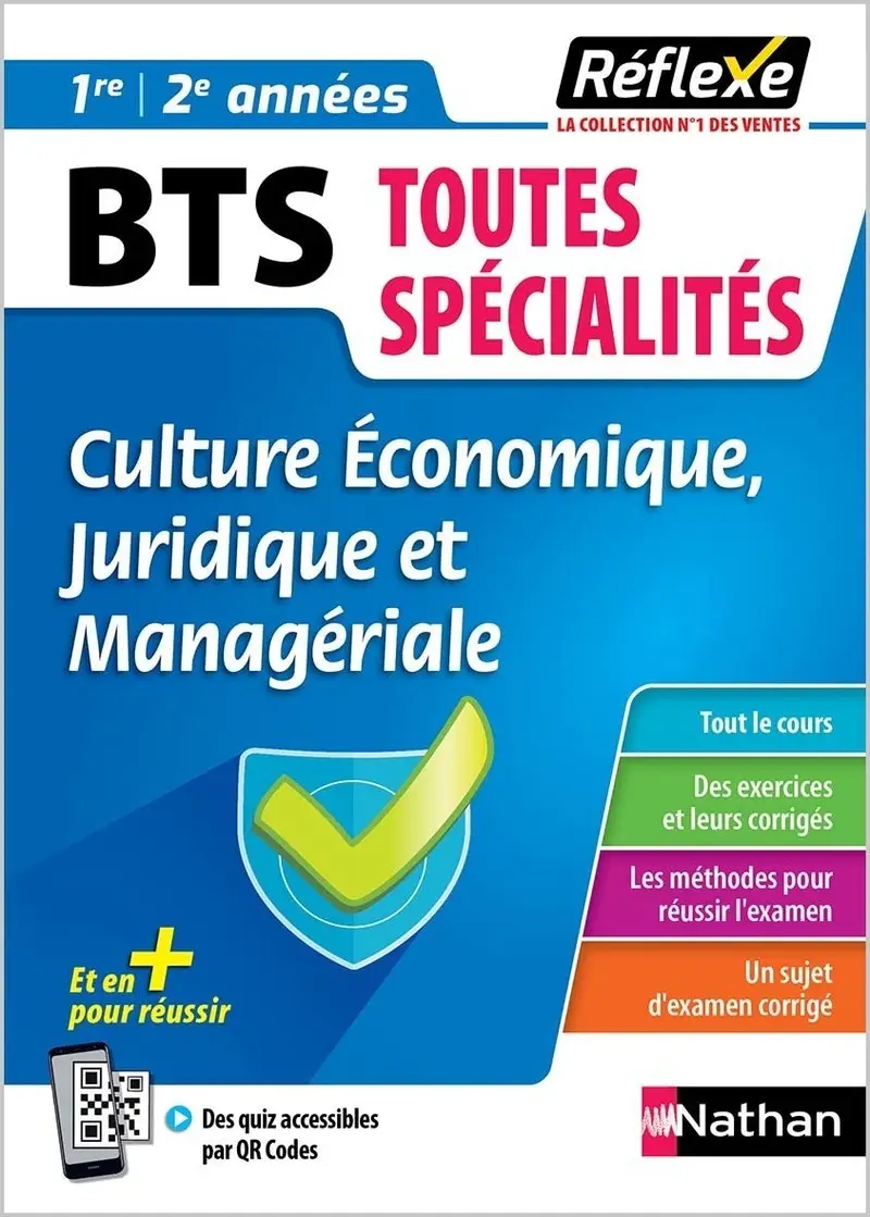 Guide - Culture économique, juridique et managériale (CEJM) - BTS - Réflexe - 2025-2026 - Livre parascolaire - 9782091674995