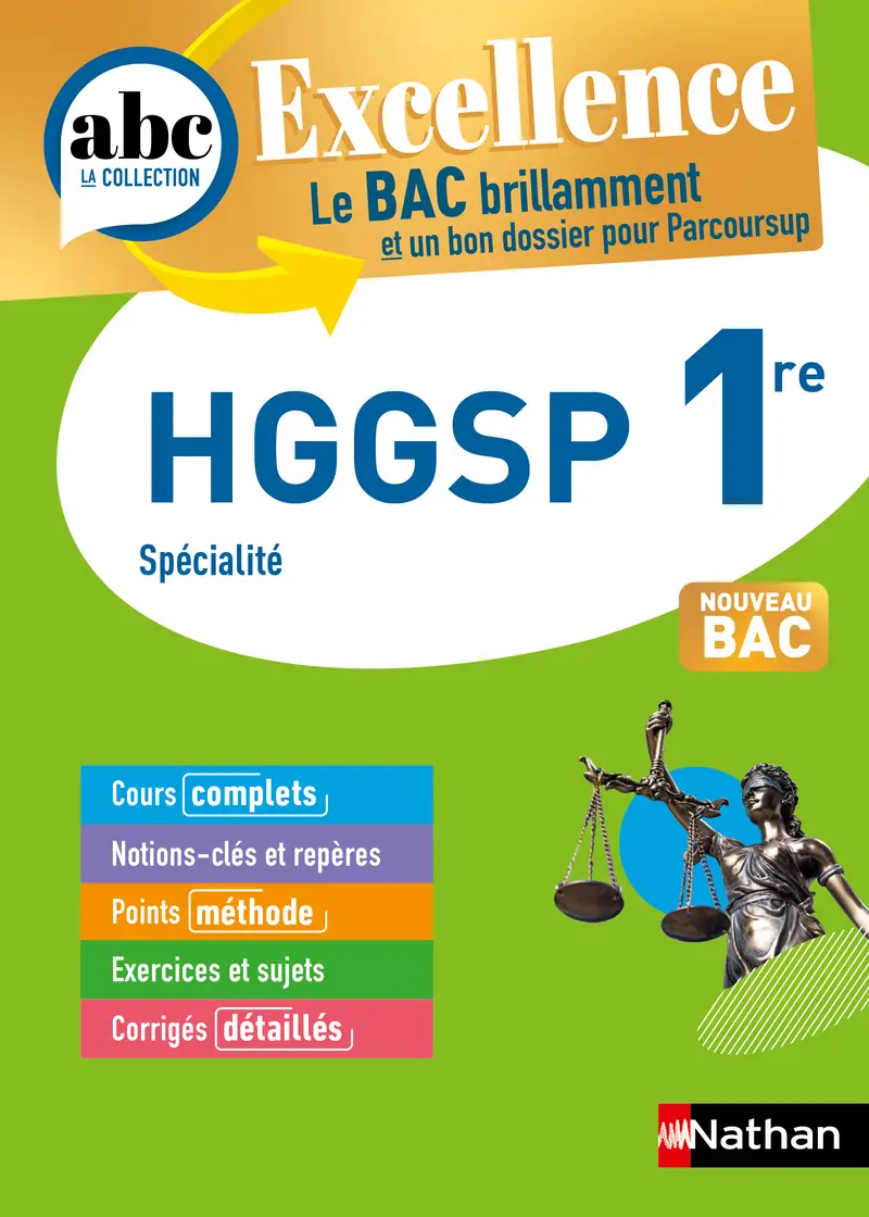 HGGSP 1re - ABC Excellence - Bac 2027 - Programme de première 2026-2027 - Enseignement de spécialité - Cours complets, Notions-clés et vidéos, Points méthode, Exercices et corrigés détaillés - EPUB - Livre de cours, méthode et exercices - 9782095023126