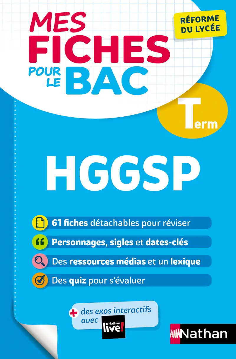 HGGSP (Histoire-Géographie, Géopolitique et Sciences Politiques) Terminale - Mes fiches pour le BAC Tle - BAC 2027 - Fiches - 9782091573182