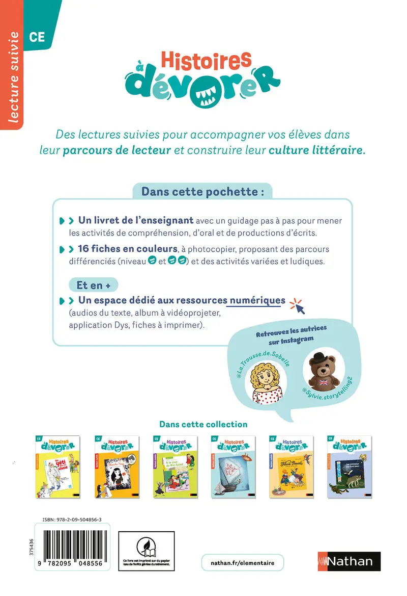 Histoires à dévorer CE - Le pirate de c?ur - Fichier d'exploitation - Fichier ressources bi-média - 9782095048563 - Couverture verso