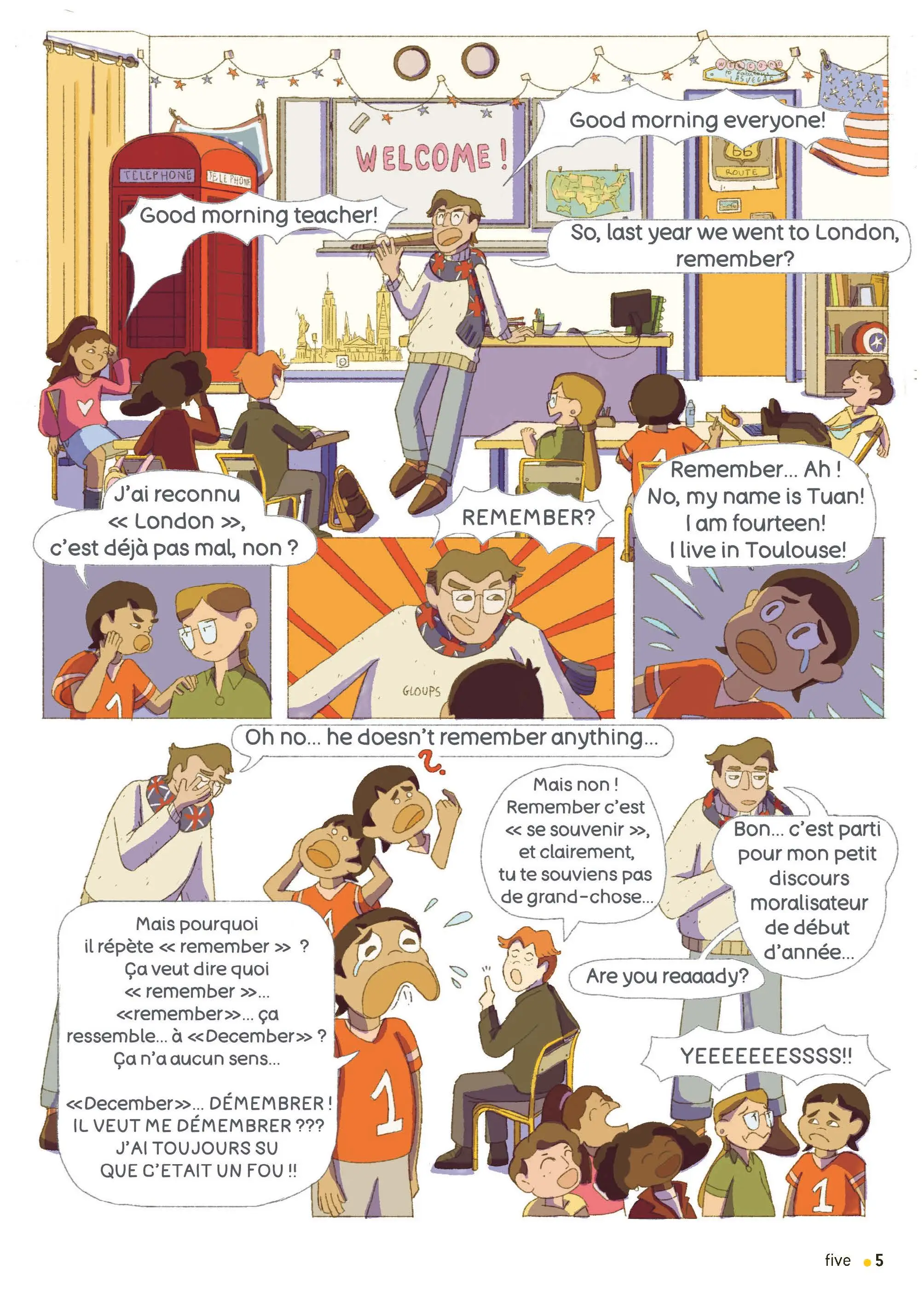 Panic in U.S.History! - Collection Bubble up : les BD pour apprendre et réviser l'anglais / niveau intermédiaire (A2 / B1) - Cahier de l'élève - 9782095048006 - image 2