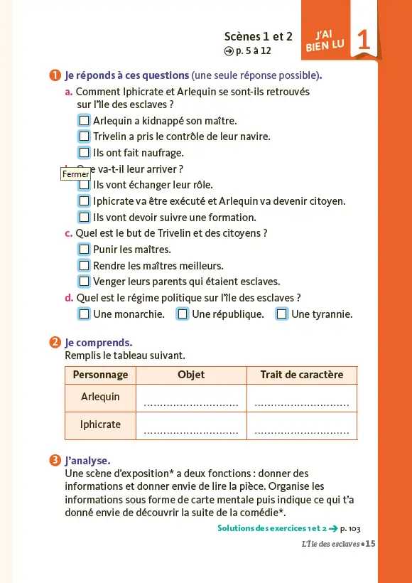 L'île des esclaves - Livre parascolaire - 9782095061517 - J'ai bien lu