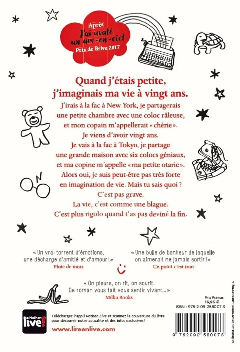 J?ai égaré la lune - Tranche de vie - Roman - 9782092580073 - Couverture verso