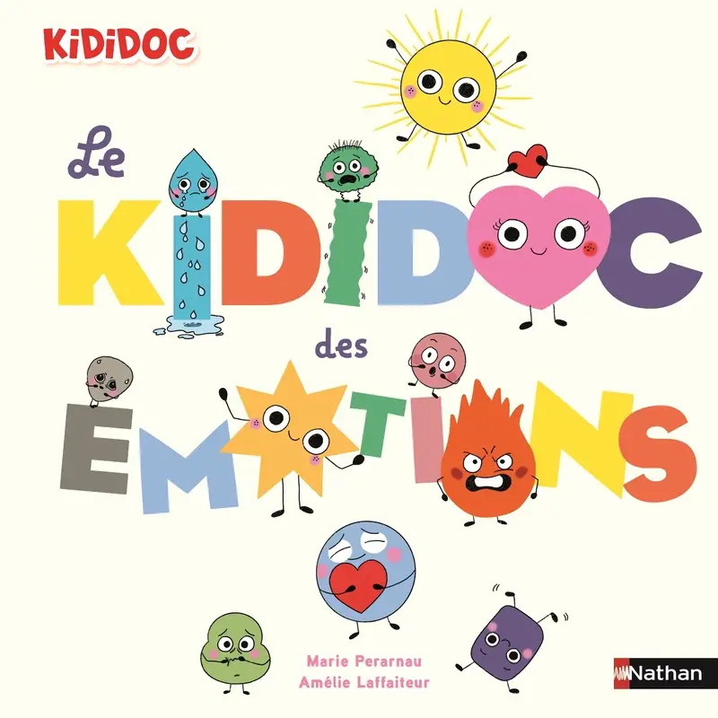 Kididoc - Les émotions - Un sujet enfin expliqué aux enfants en grand format - Dès 4 ans  - Livre documentaire - 9782095061456