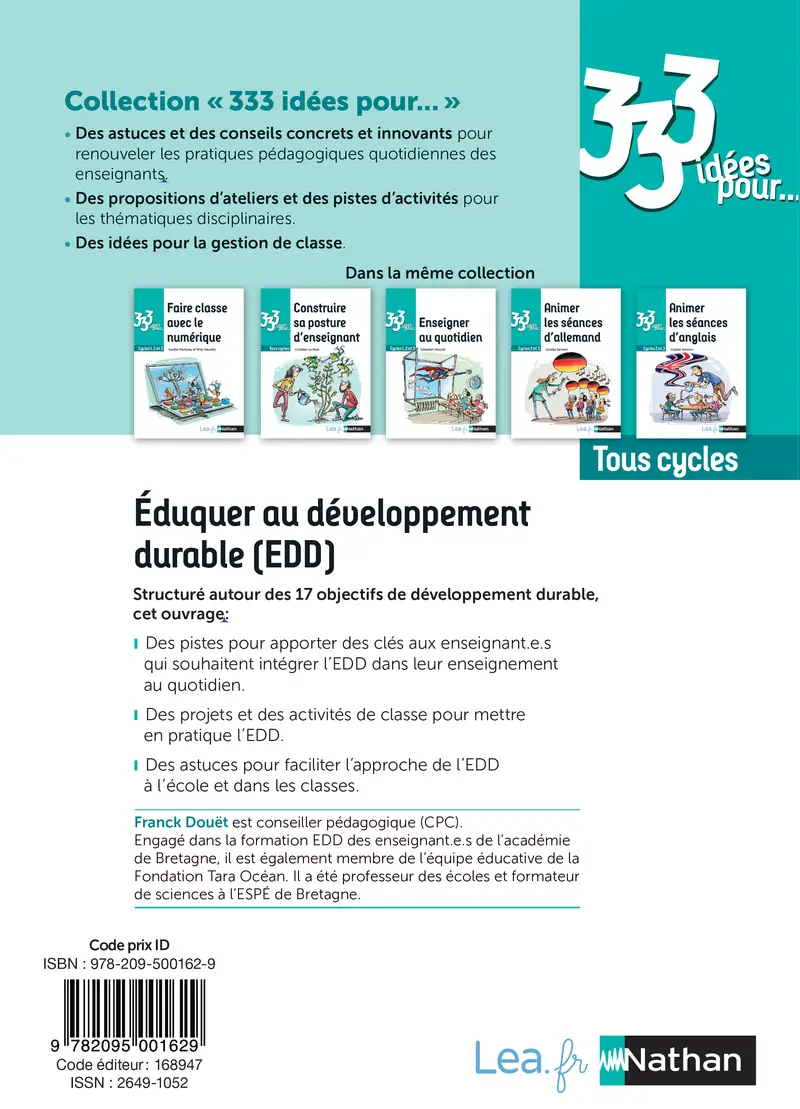 L'éducation au développement durable - e-book - 9782095001636 - Couverture verso