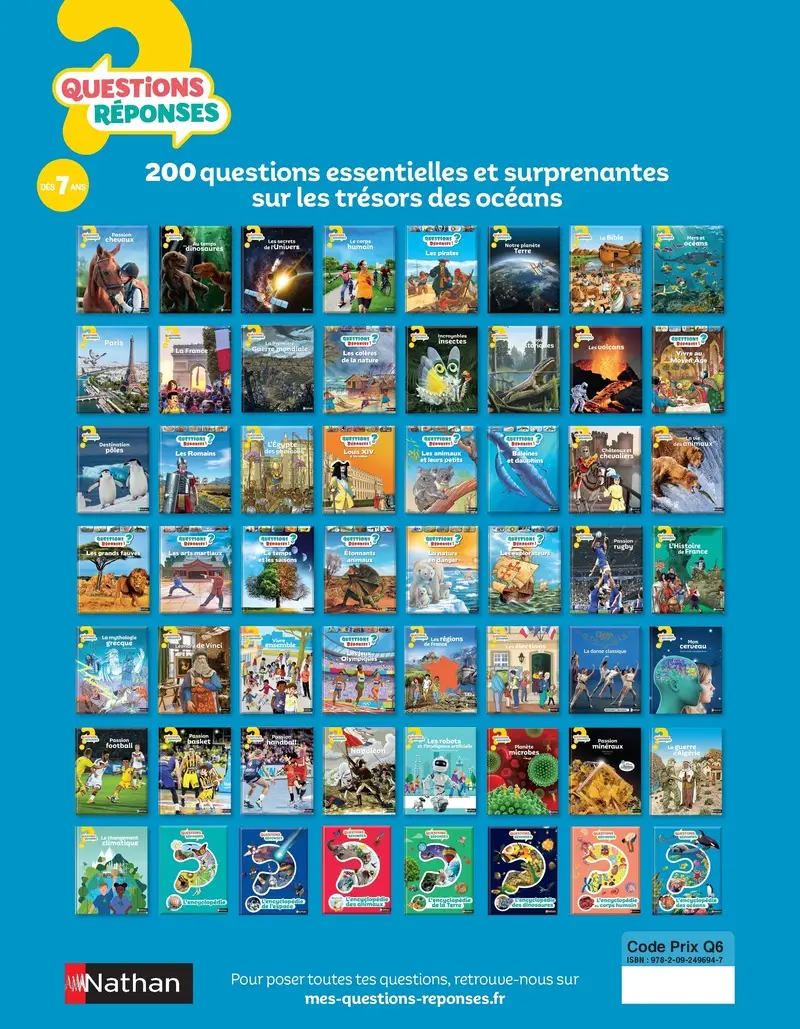 L'encyclopédie des océans - Le grand livre des découvertes marines en questions/réponses - Dès 7 ans - Livre documentaire - 9782092496947 - Couverture verso