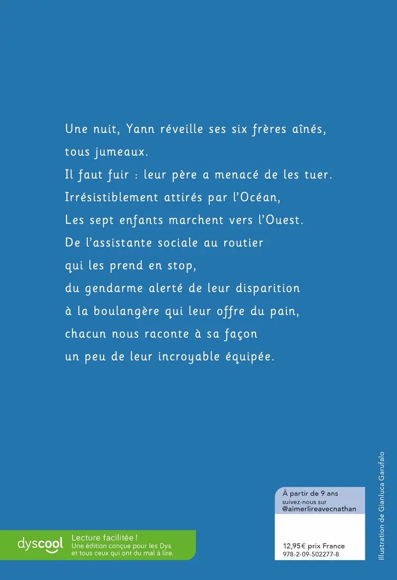 L'enfant Océan - Version Dyscool - Roman adapté aux Dys - Dès 9 ans - Roman - 9782095022778 - Couverture verso