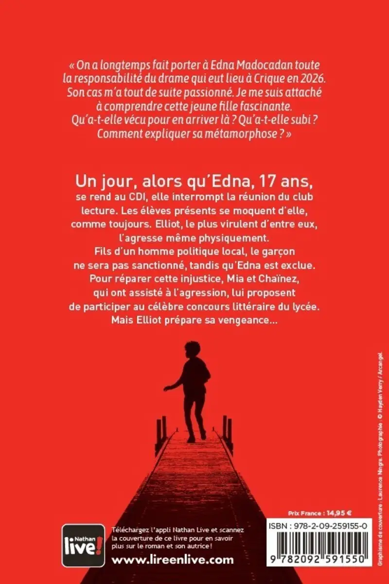 L'énigme Edna - Thriller Ado - Roman - 9782092591550 - Couverture verso