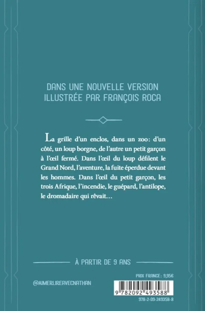 L'Oeil du loup - Daniel Pennac - Roman dès 7 ans - Roman - 9782092493588 - Couverture verso