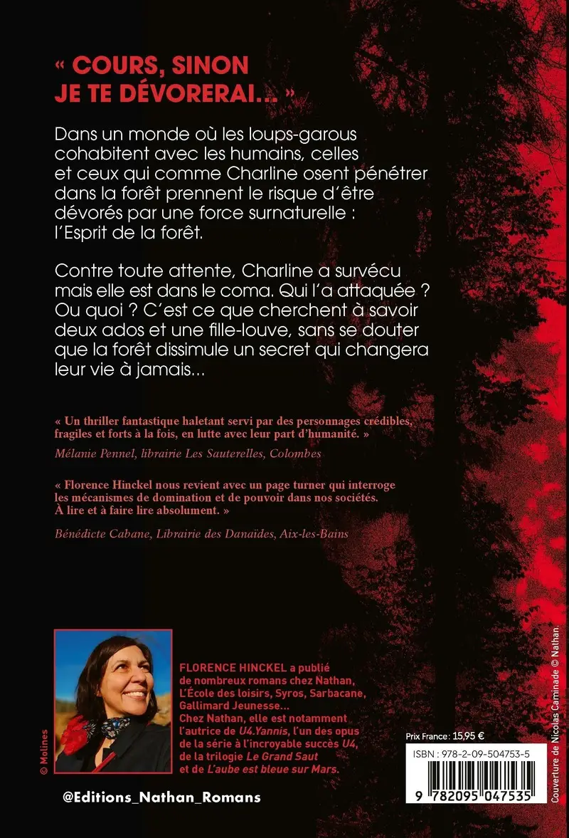 La forêt qui dévore - Un thriller haletant dans un univers contemporain peuplé de loups-garous - Roman - 9782095047535 - Couverture verso