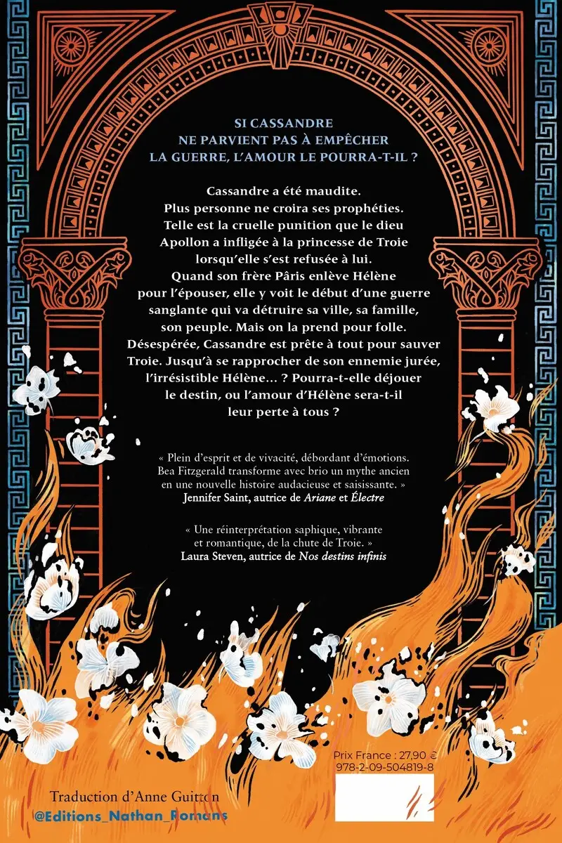 La Malédiction de l'Oracle - Edition Collector - Une romantasy Enemies-to-lovers F/F qui réinvente la guerre de Troie  - Roman - 9782095048198 - Couverture verso