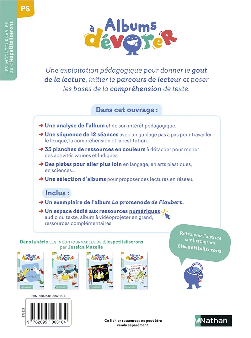 La promenade de Flaubert - Album et fichier ressources PS - Fichier ressources - 3133099152330 - Couverture verso