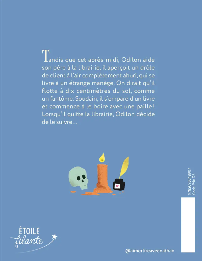 Le buveur d'encre - Roman Fantastique illustré - De 7 à 11 ans - Roman - 9782095048907 - Couverture verso