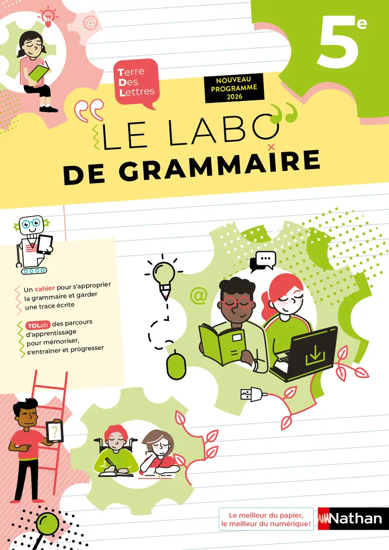 Le Labo de grammaire 5e - Terre des Lettres - 2026 - Cahier bi-média - 9782095063214